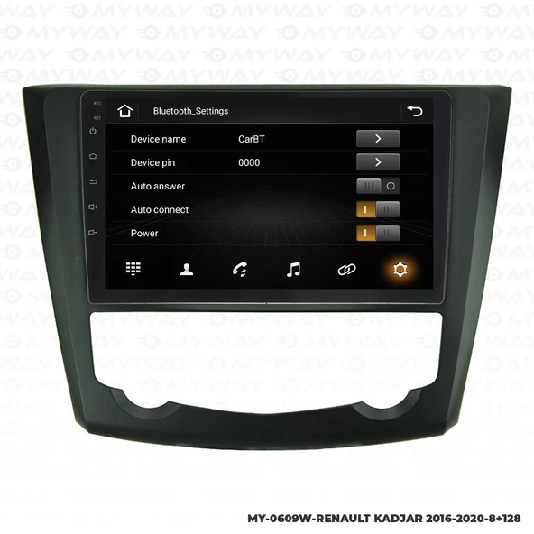 Araç Multimedya Renault Kadjar Android 12 Carplay 4Gb Ram + 64Gb Hdd Navigasyon Ekran MYW - Resim 3