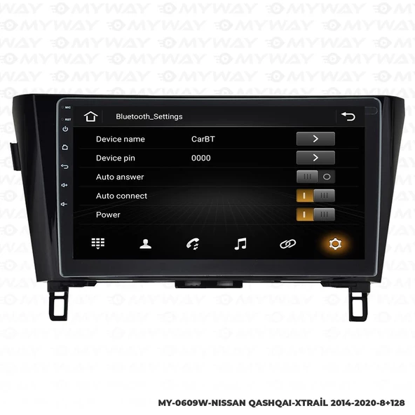 Araç Multimedya Nissan X-Trail Android 12 Carplay 4Gb Ram + 64Gb Hdd 2014-2020 Navigasyon Ekran MYW - Resim 3