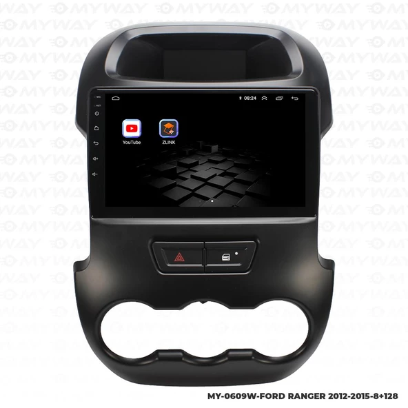 Araç Multimedya Ford Ranger Android 12 Carplay 4Gb Ram + 64Gb Hdd 2012-2015 Navigasyon Ekran MYW - Resim 5