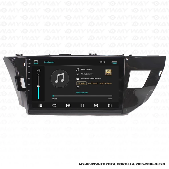 Araç Multimedya Toyota Corolla Android 12 Carplay 4Gb Ram + 64Gb Hdd 2013-2016 Navigasyon Ekran MYW - 2