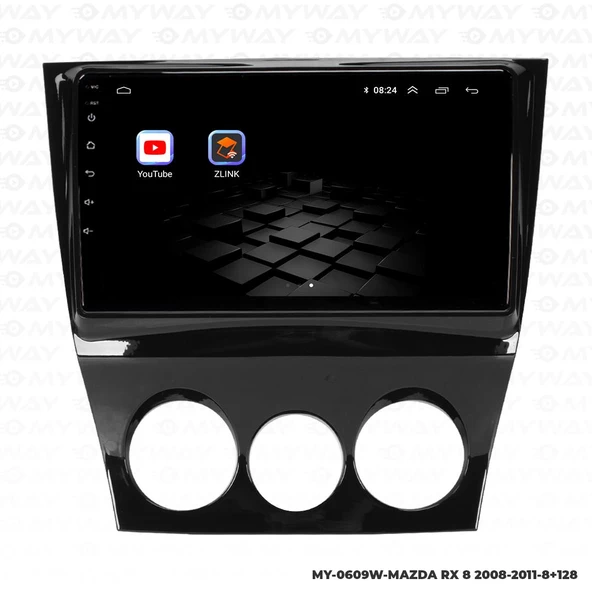 Araç Multimedya Mazda Rx8 Android 12 Carplay 4Gb Ram + 64Gb Hdd Navigasyon Ekran MYW - 5