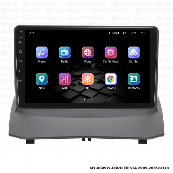 Araç Multimedya Ford Fiesta Android 12 Carplay 4Gb Ram + 64Gb Hdd 2013-2017 Navigasyon Ekran MYW - 7