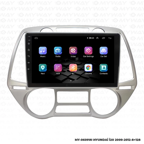Araç Multimedya Hyundai İ20 Android 12 Carplay 4Gb Ram + 64Gb Hdd 2009-2012 Navigasyon Ekran MYW - 7