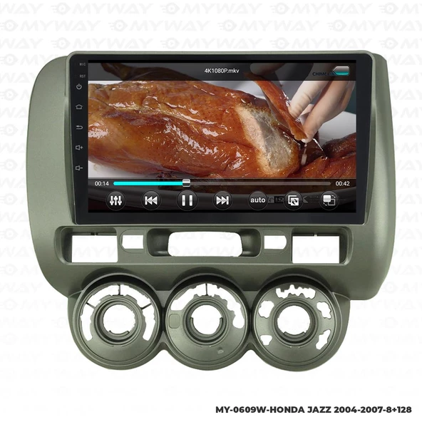 Araç Multimedya Honda Jazz Android 12 Carplay 4Gb Ram + 64Gb Hdd 2004-2007 Navigasyon Ekran MYW ürün görseli 1