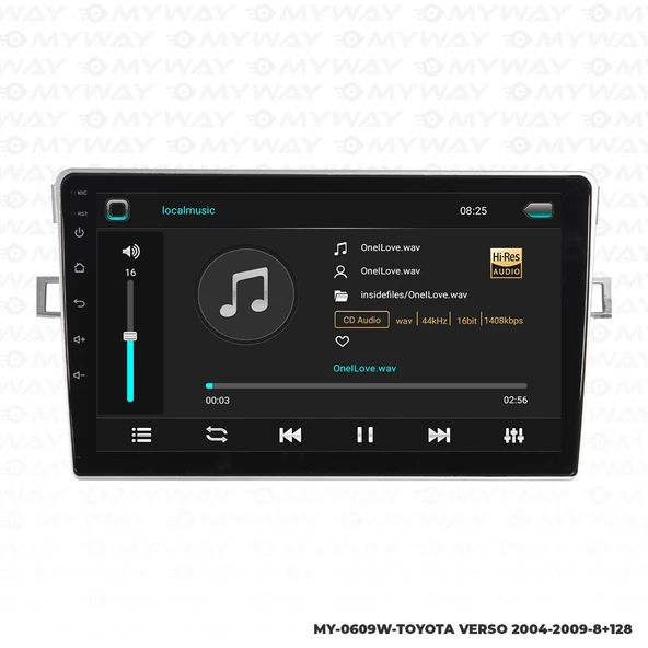 Araç Multimedya Toyota Verso Android 12 Carplay 4Gb Ram + 64Gb Hdd 2004-2009 Navigasyon Ekran MYW - Resim 2