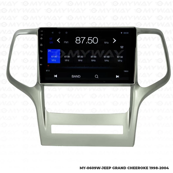 Araç Multimedya Jeep Grand Cherokee Android 12 Carplay 4Gb Ram + 64Gb Hdd 1998-2004 Navigasyon Ekran MYW - Resim 2