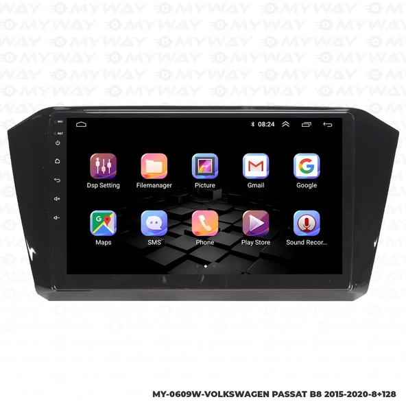 Araç Multimedya Volkswagen Passat B8 Android 12 Carplay 4Gb Ram + 64Gb Hdd Navigasyon Ekran MYW - Resim 6