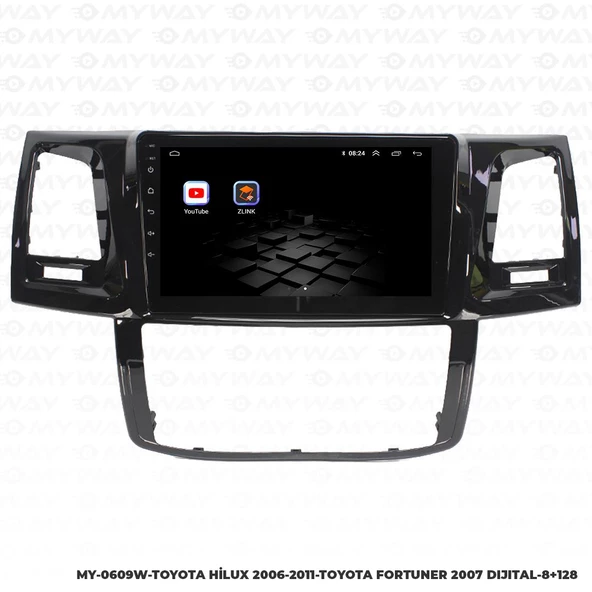 Araç Multimedya Toyota Hilux Android 12 Carplay 4Gb Ram + 64Gb Hdd 2006-2011 Navigasyon Ekran MYW - 5