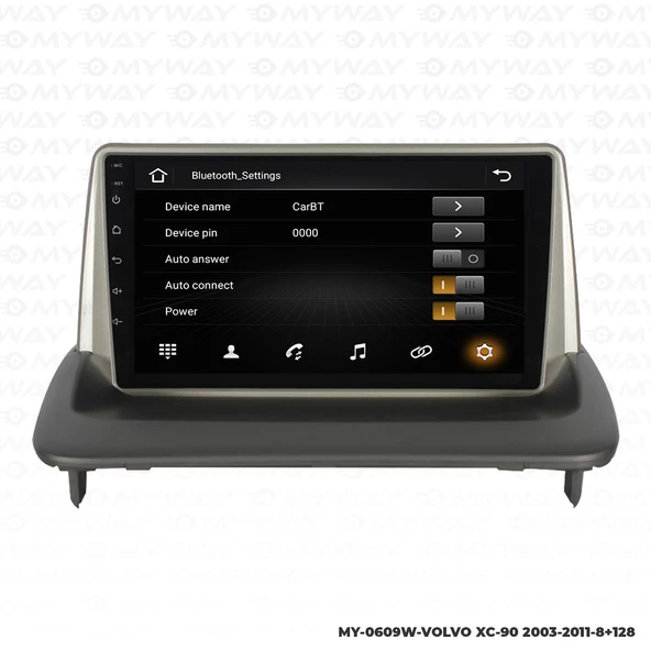 Araç Multimedya Volvo Xc-90 Android 12 Carplay 4Gb Ram + 64Gb Hdd Navigasyon Ekran MYW - 3