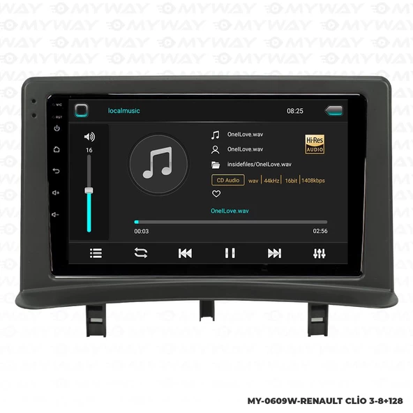 Araç Multimedya Renault Clio 3 Android 12 Carplay 4Gb Ram + 64Gb Hdd Navigasyon Ekran MYW - Resim 2