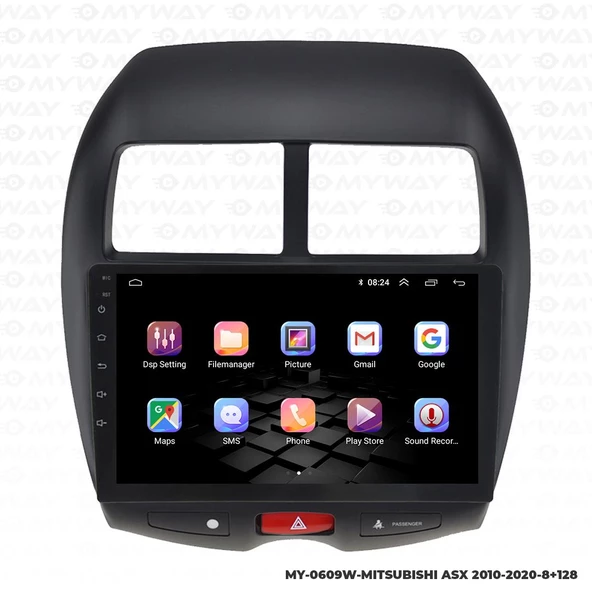 Araç Multimedya Mitsubishi Asx Android 12 Carplay 4Gb Ram + 64Gb Hdd Navigasyon Ekran MYW - 6