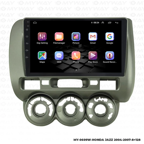 Araç Multimedya Honda Jazz Android 12 Carplay 4Gb Ram + 64Gb Hdd 2004-2007 Navigasyon Ekran MYW - Resim 6