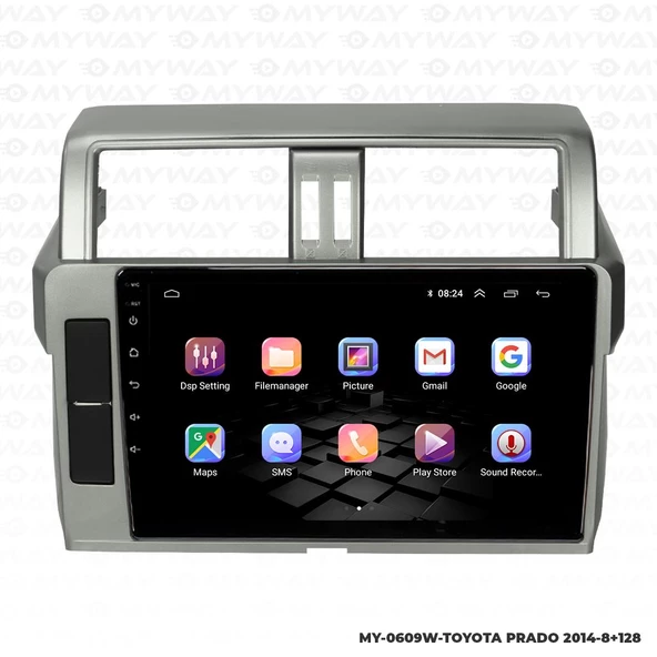 Araç Multimedya Toyota Prado Android 12 Carplay 4Gb Ram + 64Gb Hdd 2014 Navigasyon Ekran MYW - Resim 6