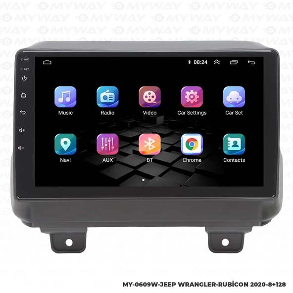 Araç Multimedya Jeep Rubicon Android 12 Carplay 4Gb Ram + 64Gb Hdd Navigasyon Ekran MYW - Resim 7
