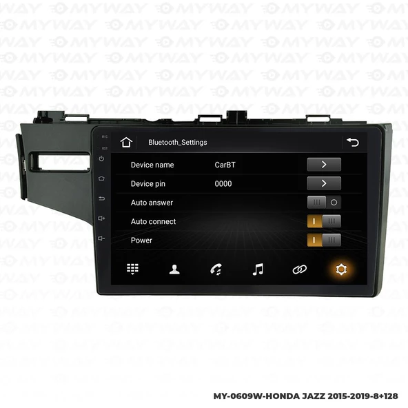 Araç Multimedya Honda Jazz Android 12 Carplay 4Gb Ram + 64Gb Hdd 2015-2019 Navigasyon Ekran MYW - Resim 4