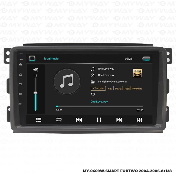 Araç Multimedya Smart Forfour Android 12 Carplay 4Gb Ram + 64Gb Hdd Navigasyon Ekran MYW - Resim 2