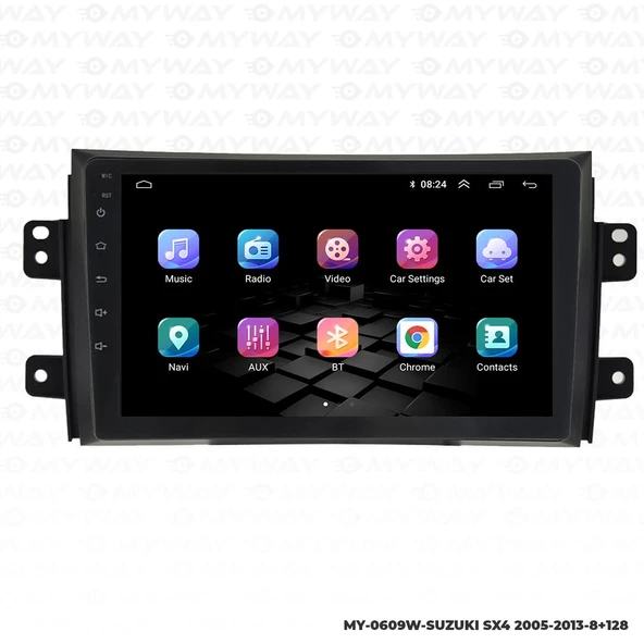 Araç Multimedya Suzuki Sx4 Android 12 Carplay 4Gb Ram + 64Gb Hdd Navigasyon Ekran MYW - Resim 7