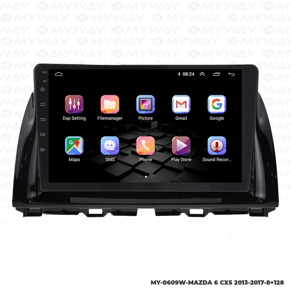Araç Multimedya Mazda 6 Cx5 Android 12 Carplay 4Gb Ram + 64Gb Hdd Navigasyon Ekran MYW - Resim 6