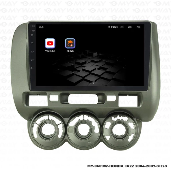 Araç Multimedya Honda Jazz Android 12 Carplay 4Gb Ram + 64Gb Hdd 2004-2007 Navigasyon Ekran MYW - Resim 5