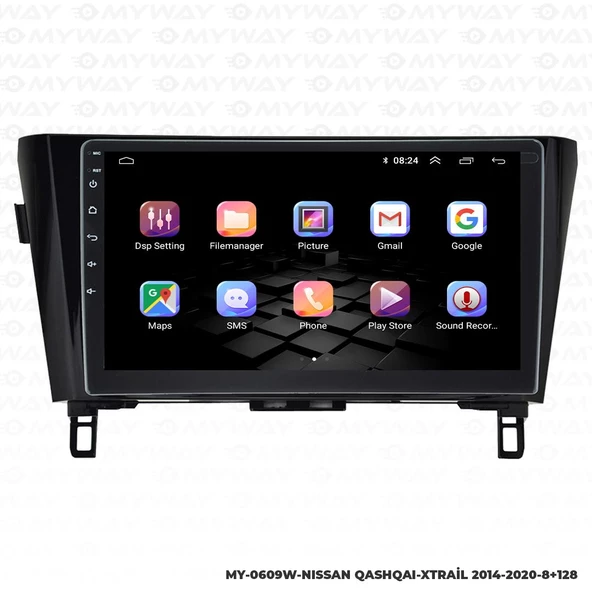 Araç Multimedya Nissan X-Trail Android 12 Carplay 4Gb Ram + 64Gb Hdd 2014-2020 Navigasyon Ekran MYW - Resim 6