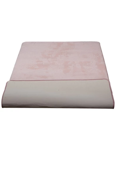 Bonny Home Elite Pudra 80x150 cm Peluş Banyo Paspası Kaymaz Tabanlı Pufidik Banyo Halısı Büyük Ebat - 3