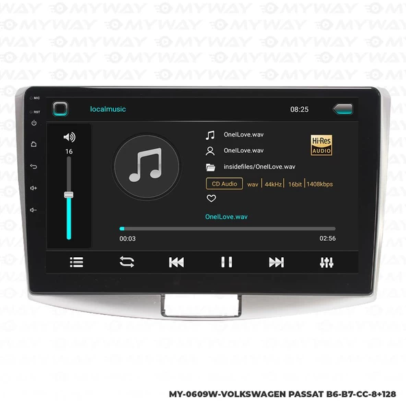 Araç Multimedya Volkswagen Passat B6 Android 12 Carplay 4Gb Ram + 64Gb Hdd Navigasyon Ekran MYW - Resim 2