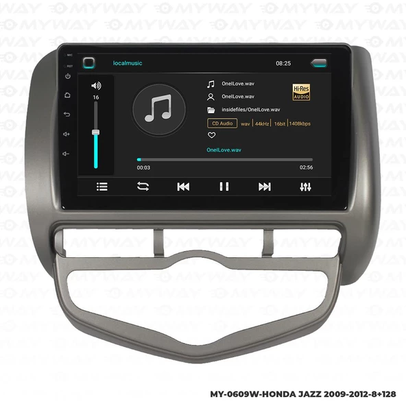Araç Multimedya Honda Jazz Android 12 Carplay 4Gb Ram + 64Gb Hdd 2009-2012 Navigasyon Ekran MYW - Resim 2