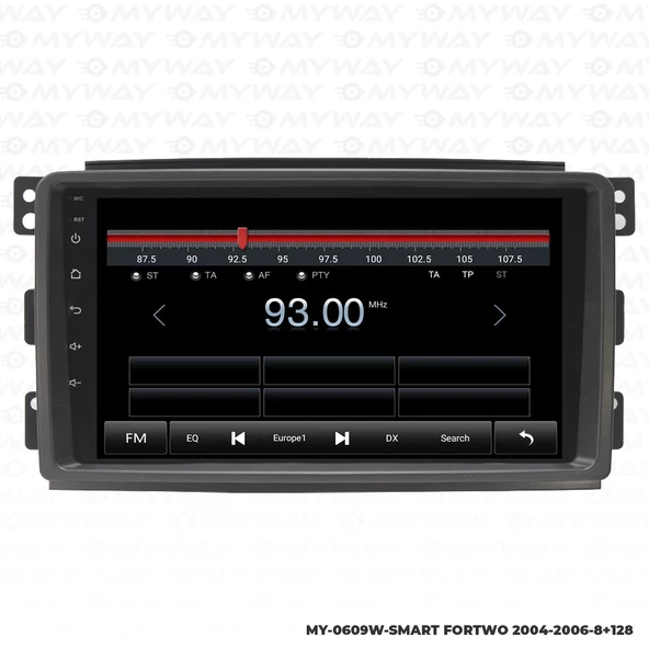 Araç Multimedya Smart Forfour Android 12 Carplay 4Gb Ram + 64Gb Hdd Navigasyon Ekran MYW - Resim 4