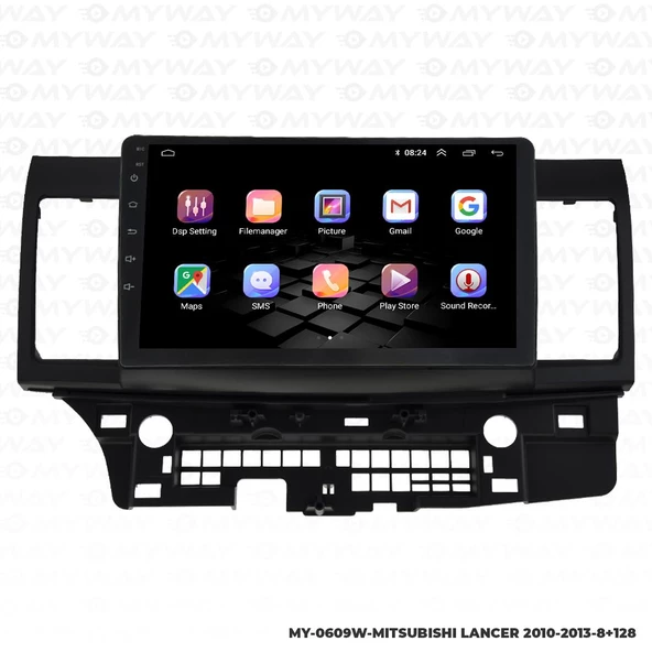 Araç Multimedya Mitsubishi Lancer Android 12 Carplay 4Gb Ram + 64Gb Hdd Navigasyon Ekran MYW - 6