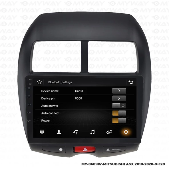 Araç Multimedya Mitsubishi Asx Android 12 Carplay 4Gb Ram + 64Gb Hdd Navigasyon Ekran MYW - 3