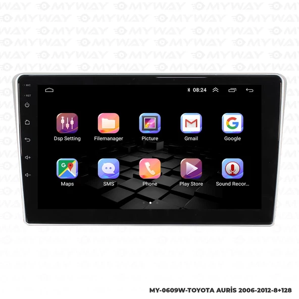 Araç Multimedya Toyota Auris Android 12 Carplay 4Gb Ram + 64Gb Hdd Navigasyon Ekran MYW - Resim 6