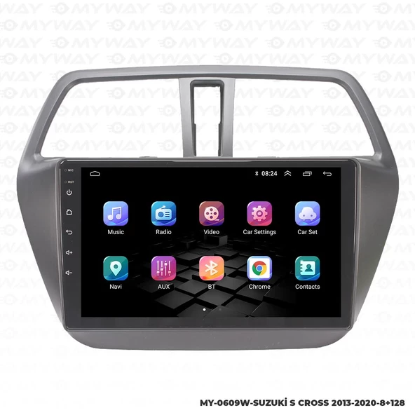 Araç Multimedya Suzuki S Cross Android 12 Carplay 4Gb Ram + 64Gb Hdd Navigasyon Ekran MYW - 7