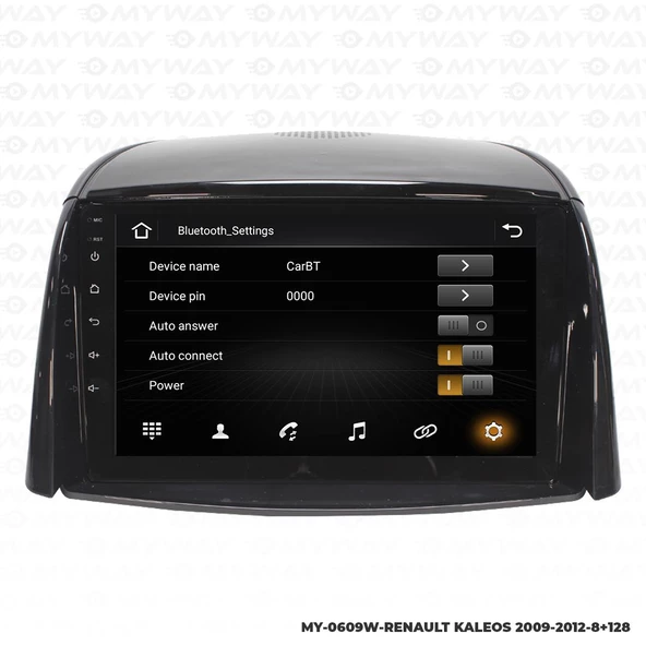 Araç Multimedya Renault Kaleos Android 12 Carplay 4Gb Ram + 64Gb Hdd Navigasyon Ekran MYW - Resim 2