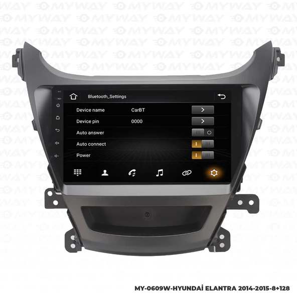 Araç Multimedya Hyundai Elantra Android 12 Carplay 4Gb Ram + 64Gb Hdd 2014-2015 Navigasyon Ekran MYW - Resim 3