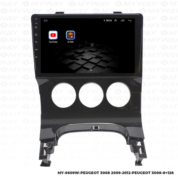 Araç Multimedya Peugeot 5008 Android 12 Carplay 4Gb Ram + 64Gb Hdd Navigasyon Ekran MYW - Resim 5