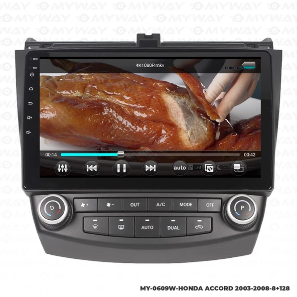 Araç Multimedya Honda Accord Android 12 Carplay 4Gb Ram + 64Gb Hdd 2003-2008 Navigasyon Ekran MYW - 2