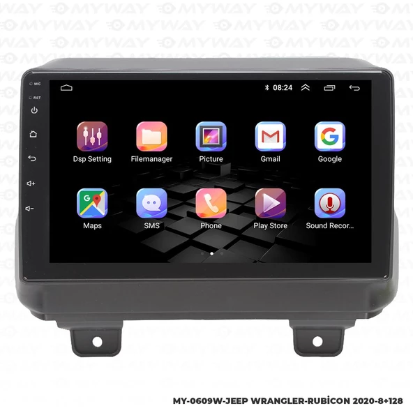 Araç Multimedya Jeep Rubicon Android 12 Carplay 4Gb Ram + 64Gb Hdd Navigasyon Ekran MYW - Resim 6