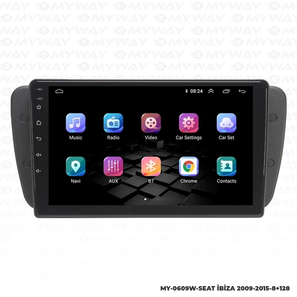 Araç Multimedya Seat İbiza Android 12 Carplay 4Gb Ram + 64Gb Hdd 2009-2015 Navigasyon Ekran MYW - Resim 7