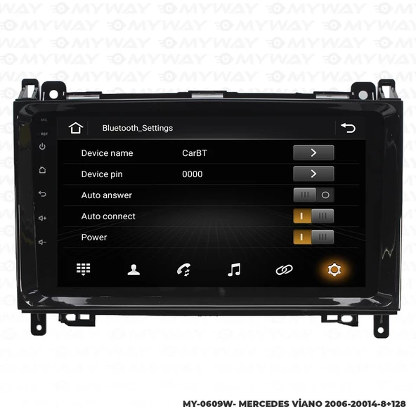 Araç Multimedya Mercedes Viano Android 12 Carplay 4Gb Ram + 64Gb Hdd 2006-2014 Navigasyon Ekran MYW - 3