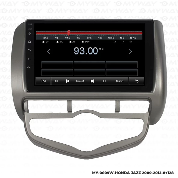 Araç Multimedya Honda Jazz Android 12 Carplay 4Gb Ram + 64Gb Hdd 2009-2012 Navigasyon Ekran MYW - Resim 4