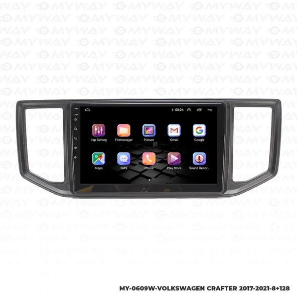Araç Multimedya Volkswagen Crafter Android 12 Carplay 4Gb Ram + 64Gb Hdd 2017-2021 Navigasyon Ekran MYW - Resim 6