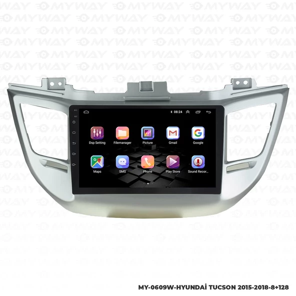 Araç Multimedya Hyundai Tucson Android 12 Carplay 4Gb Ram + 64Gb Hdd 2015-2018 Navigasyon Ekran MYW - Resim 6