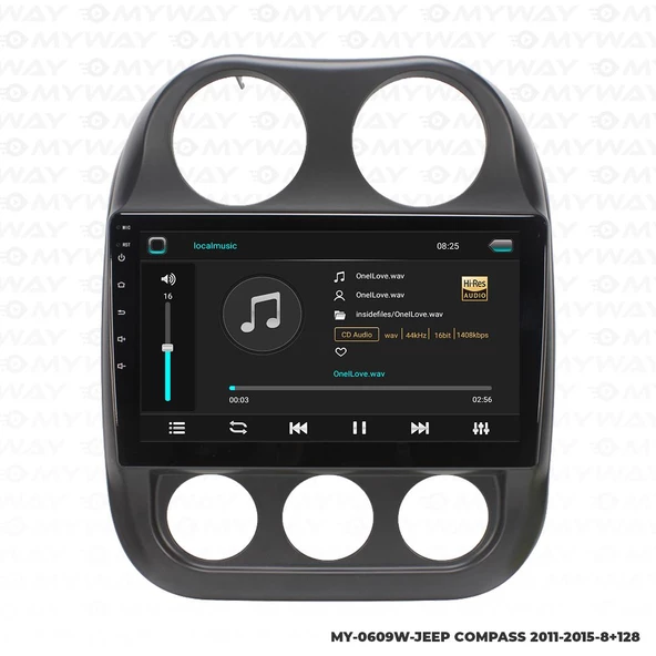 Araç Multimedya Jeep Compass Android 12 Carplay 4Gb Ram + 64Gb Hdd 2011-2015 Navigasyon Ekran MYW - 2