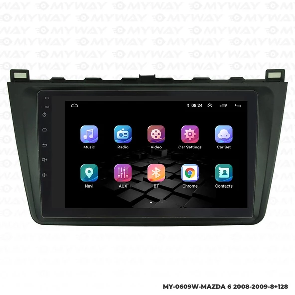 Araç Multimedya Mazda 6 Android 12 Carplay 4Gb Ram + 64Gb Hdd 2008-2009 Navigasyon Ekran MYW - Resim 7