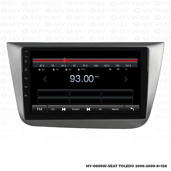 Araç Multimedya Seat Toledo Android 12 Carplay 4Gb Ram + 64Gb Hdd Navigasyon Ekran MYW - Resim 4