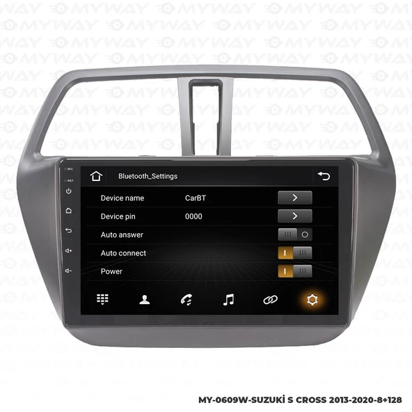 Araç Multimedya Suzuki S Cross Android 12 Carplay 4Gb Ram + 64Gb Hdd Navigasyon Ekran MYW - 3