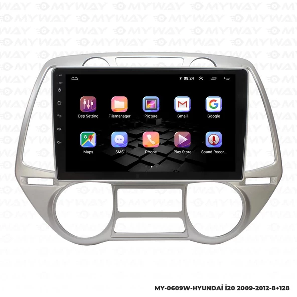 Araç Multimedya Hyundai İ20 Android 12 Carplay 4Gb Ram + 64Gb Hdd 2009-2012 Navigasyon Ekran MYW - 6