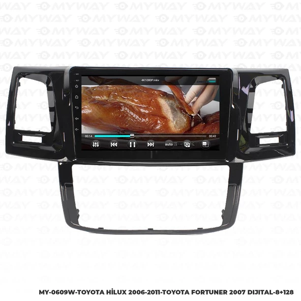 Araç Multimedya Toyota Hilux Android 12 Carplay 4Gb Ram + 64Gb Hdd 2006-2011 Navigasyon Ekran MYW