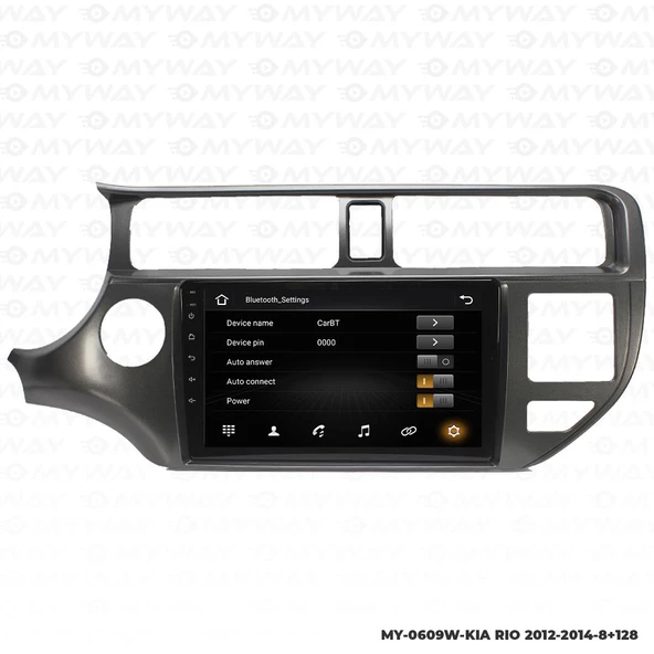 Araç Multimedya Kia Rio Android 12 Carplay 4Gb Ram + 64Gb Hdd 2012-2014 Navigasyon Ekran MYW - Resim 3