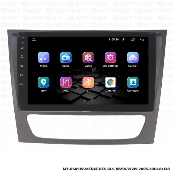 Araç Multimedya Mercedes Cls W219 Android 12 Carplay 4Gb Ram + 64Gb Hdd Navigasyon Ekran MYW - Resim 7